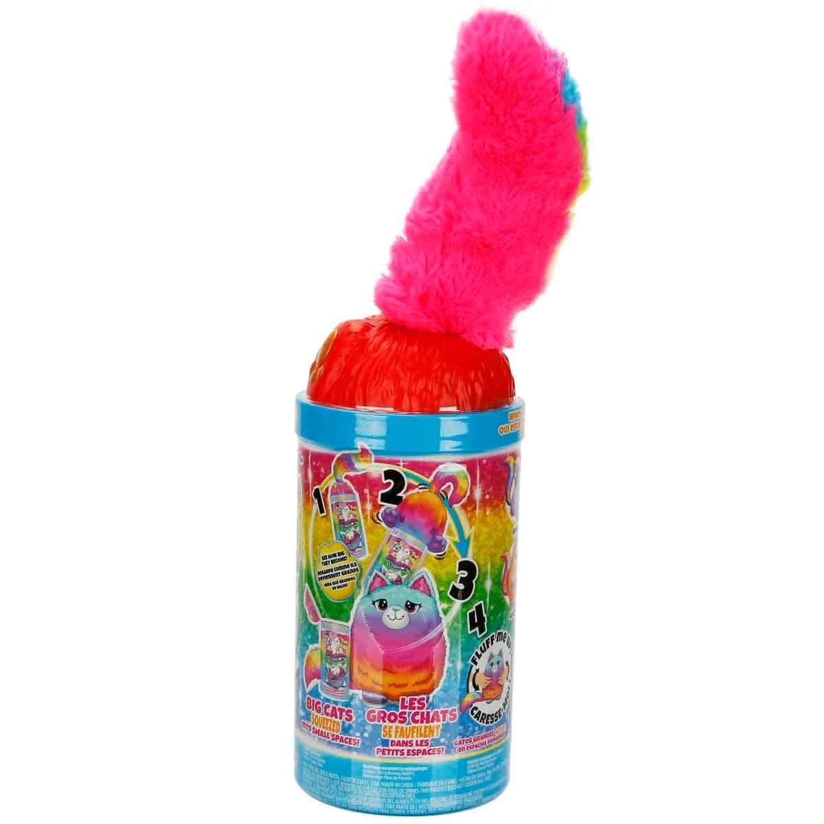 Misfittens Sürpriz Peluş S4 Kırmızı Kapak Gökkuşağı Renkli ve Sürpriz Paket pofuduk Kedi Serisi - Roket Oyuncak
