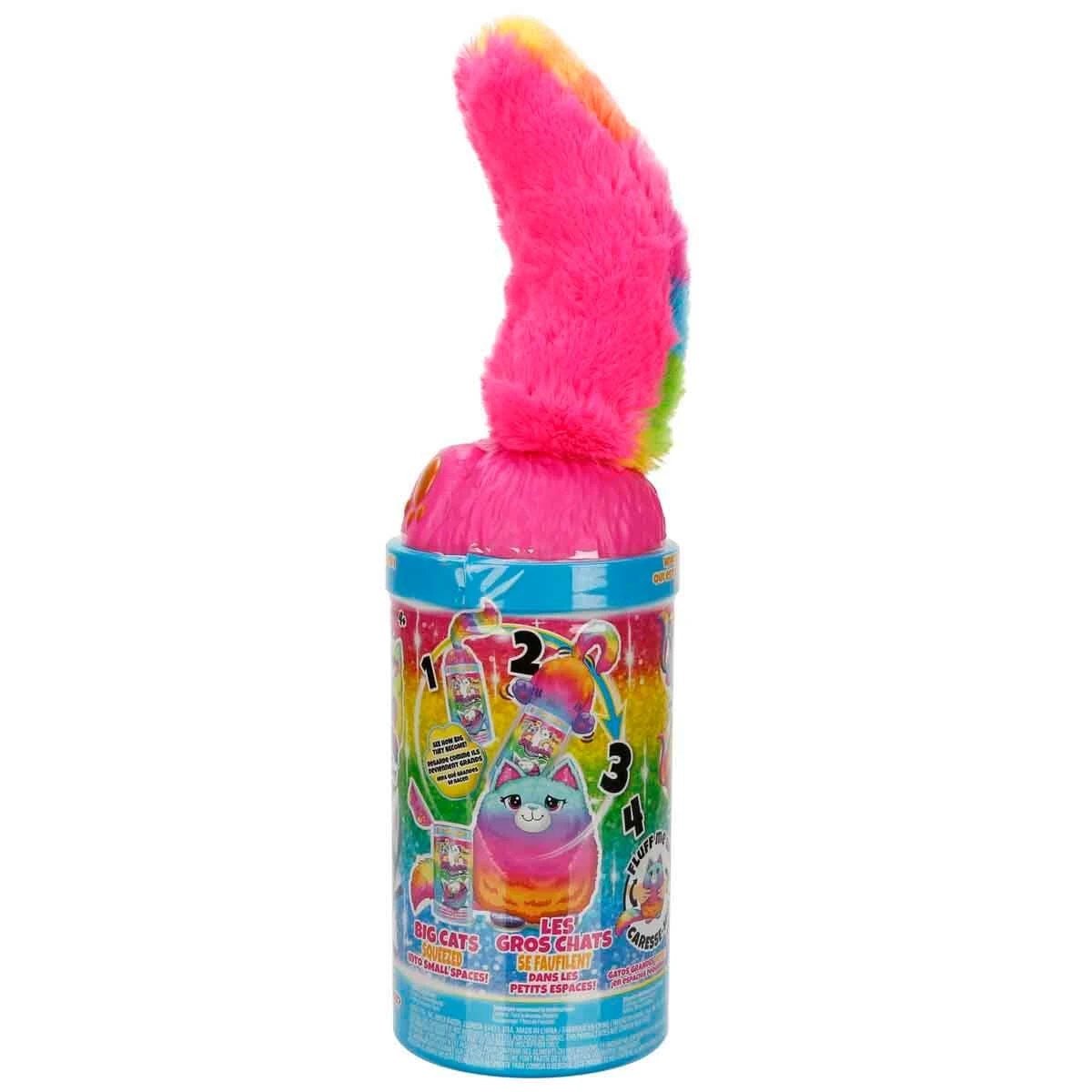Misfittens Sürpriz Peluş S4 Pembe Kapak Gökkuşağı Renkli ve Sürpriz Paket pofuduk Kedi Serisi - Roket Oyuncak