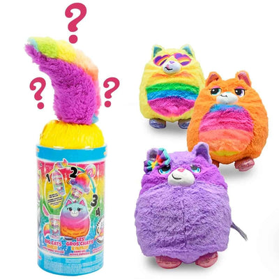 Misfittens Sürpriz Peluş S4 Sarı Kapak Gökkuşağı Renkli ve Sürpriz Paket pofuduk Kedi Serisi - Roket Oyuncak