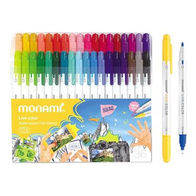 Monami Live Color 36 Renk Çift Uçlu Marker Kalem Seti - Roket Oyuncak