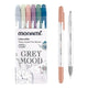 Monami Live Color Twin Marker Çizim Kalemi 6'lı Grey Mood - Roket Oyuncak