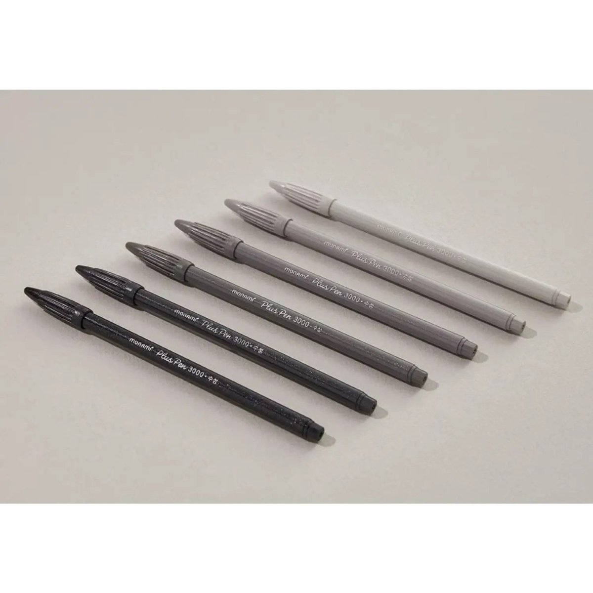 Monami Plus Pen 3000 Pigment Fineliner Çizim Kalemi 6'lı Set Gri Tonlar - Roket Oyuncak
