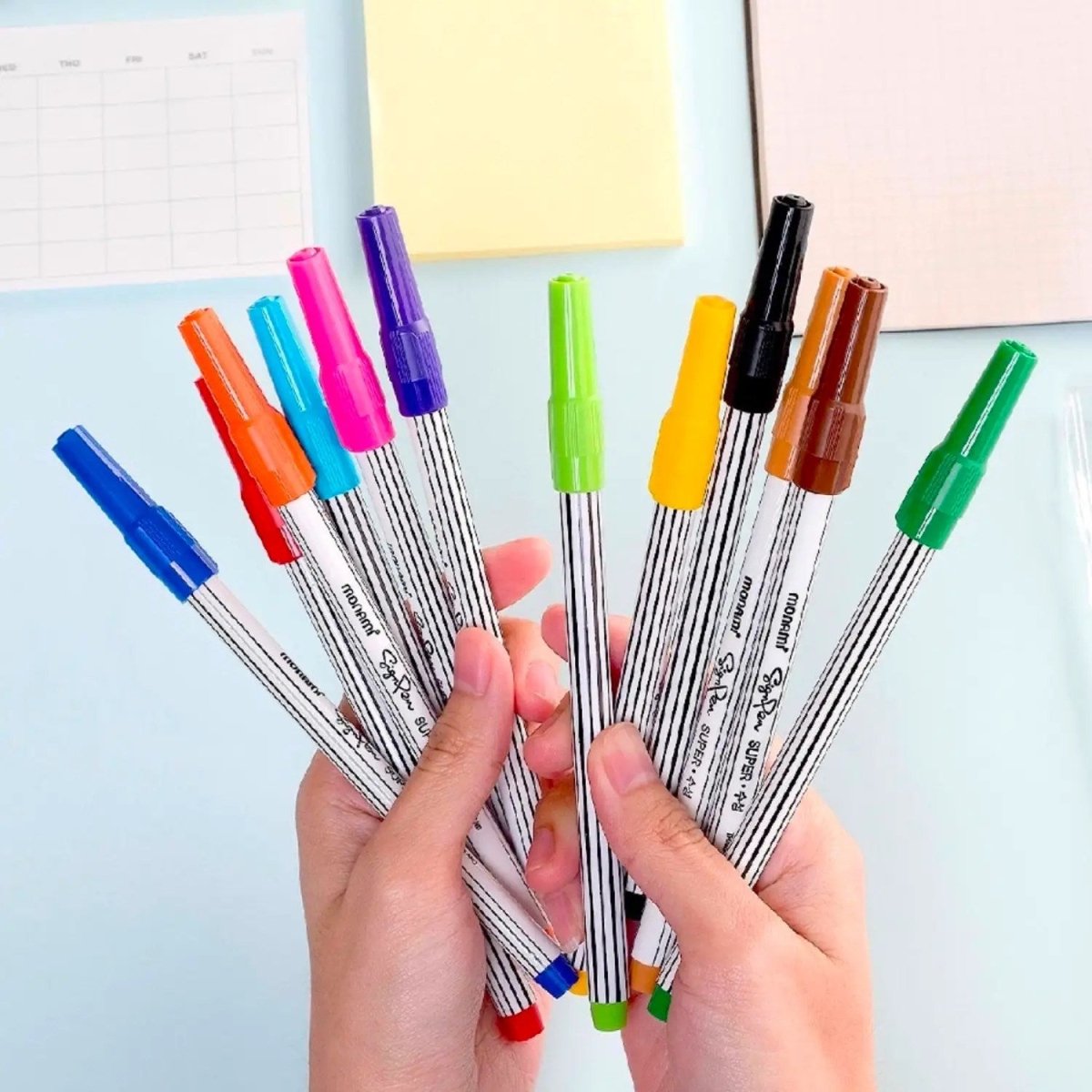 Monami Sign Pen Süper Kalem 12 Renkli Keçeli Kalem Seti - Roket Oyuncak