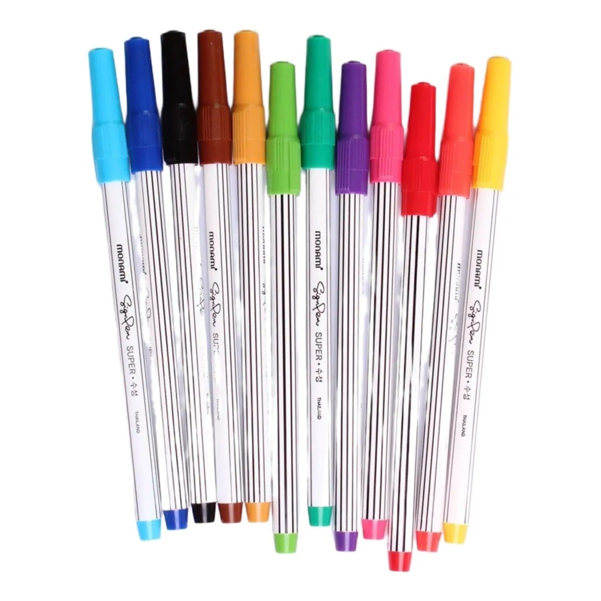 Monami Sign Pen Süper Kalem 12 Renkli Keçeli Kalem Seti - Roket Oyuncak