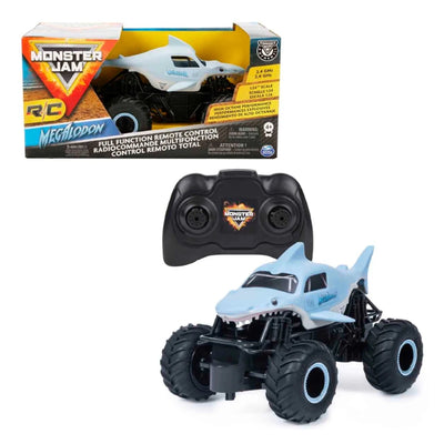 Monster Jam Megalodon Uzaktan Kumandalı Araba 1:24 Ölçekli, 360 Derece Dönüş Özellikli ve Yüksek Yol Tutuşlu RC Canavar Kamyon - Roket Oyuncak