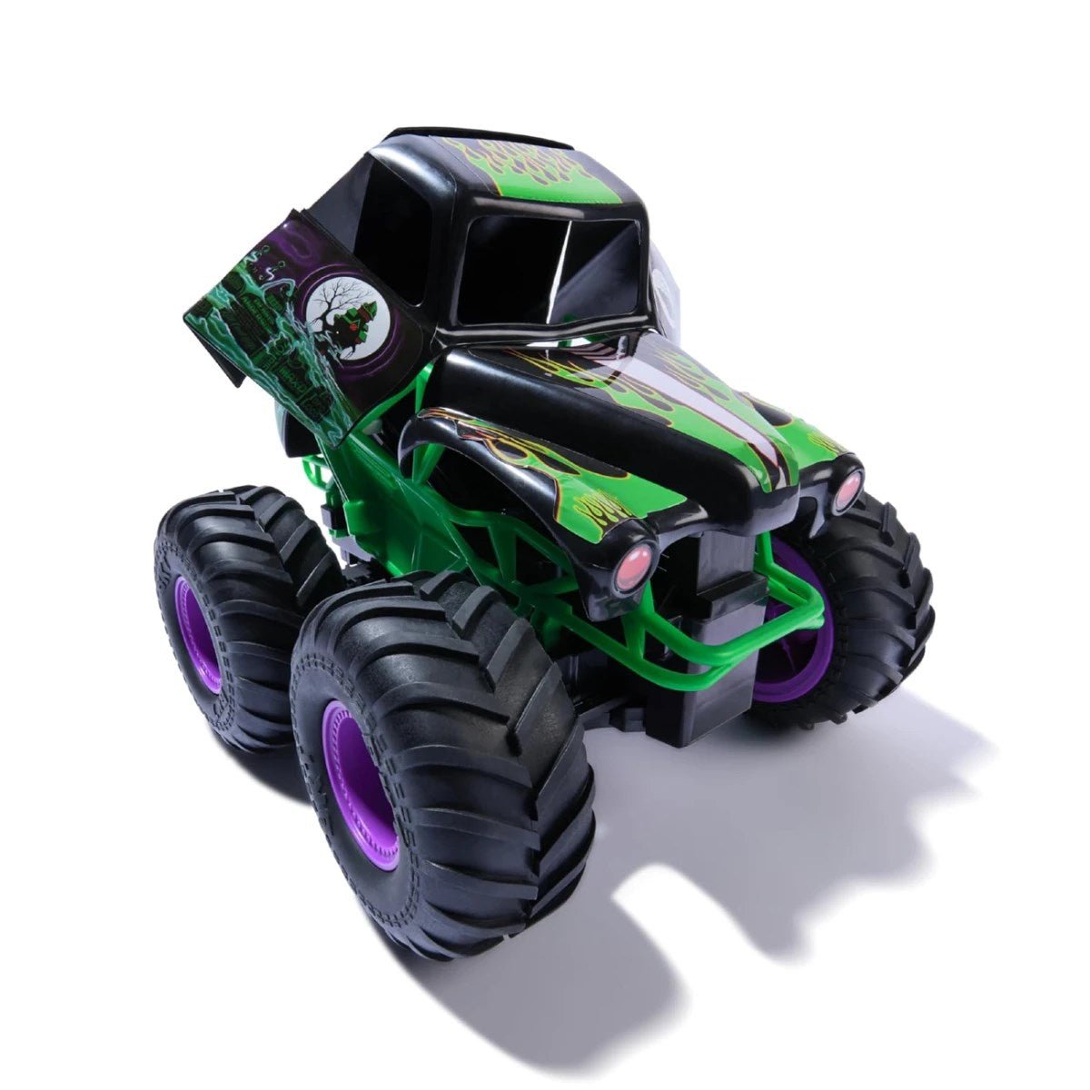 Monster Jam Smash 'n Bash Grave Digger Uzaktan Kumandalı Canavar Kamyon 1:15 Ölçekli, Çarpışmada Deforme Olan ve Otomatik Onarılan Şarjlı RC Kamyon - Roket Oyuncak