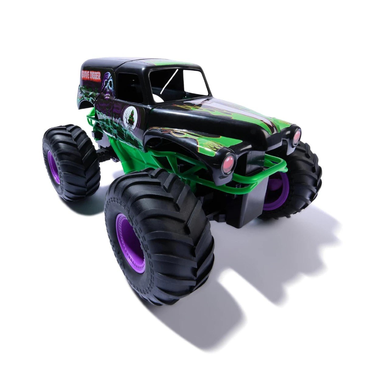 Monster Jam Smash 'n Bash Grave Digger Uzaktan Kumandalı Canavar Kamyon 1:15 Ölçekli, Çarpışmada Deforme Olan ve Otomatik Onarılan Şarjlı RC Kamyon - Roket Oyuncak