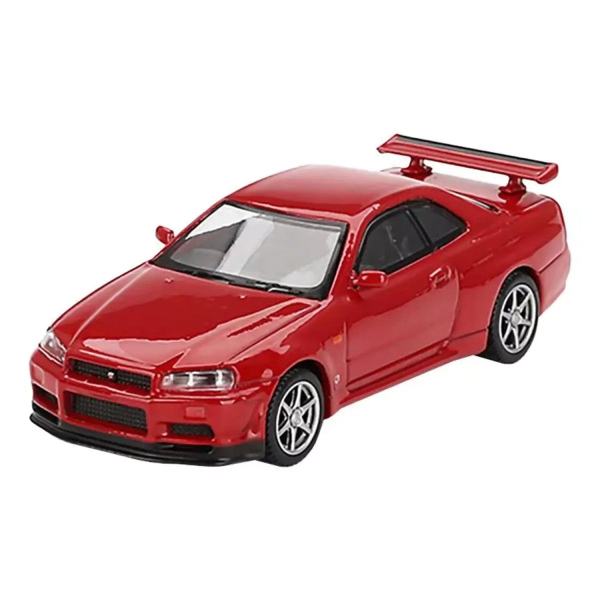 Nissan Skyline GT - R (R34) V - Spec Active Red 1:64 Diecast Model Araba - Roket Oyuncak