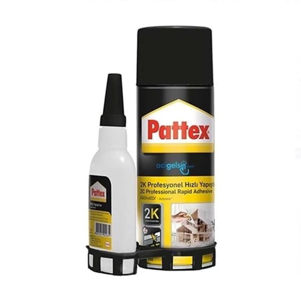 Pattex 2K Hızlı Spray Yapıştırıcı 100 ml + 25 ml (MDF & Çok Amaçlı Siyanoakrilat) - Roket Oyuncak