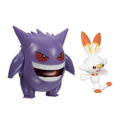 Pokemon Battle 2'li Figür Paketi Gengar ve Scorbunny PKW2548 - Roket Oyuncak