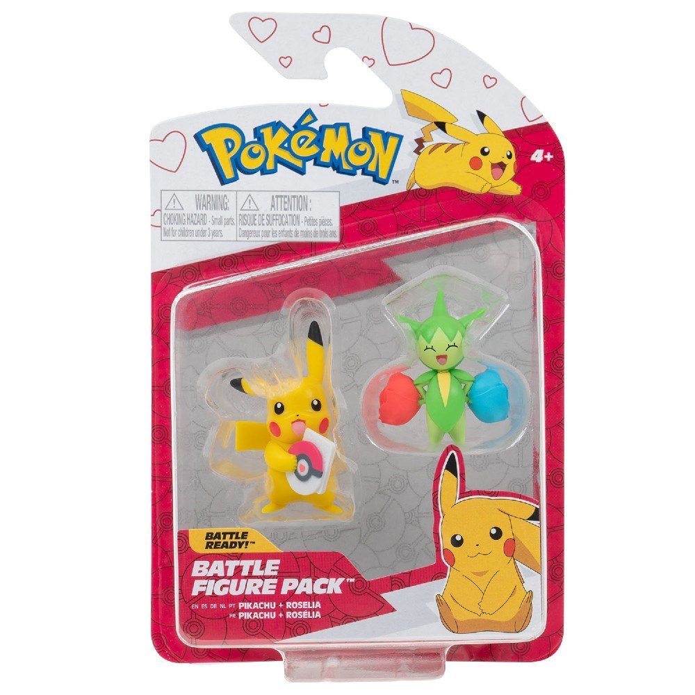 Pokemon Battle 2'li Figür Seti Pikachu & Roselia - Roket Oyuncak