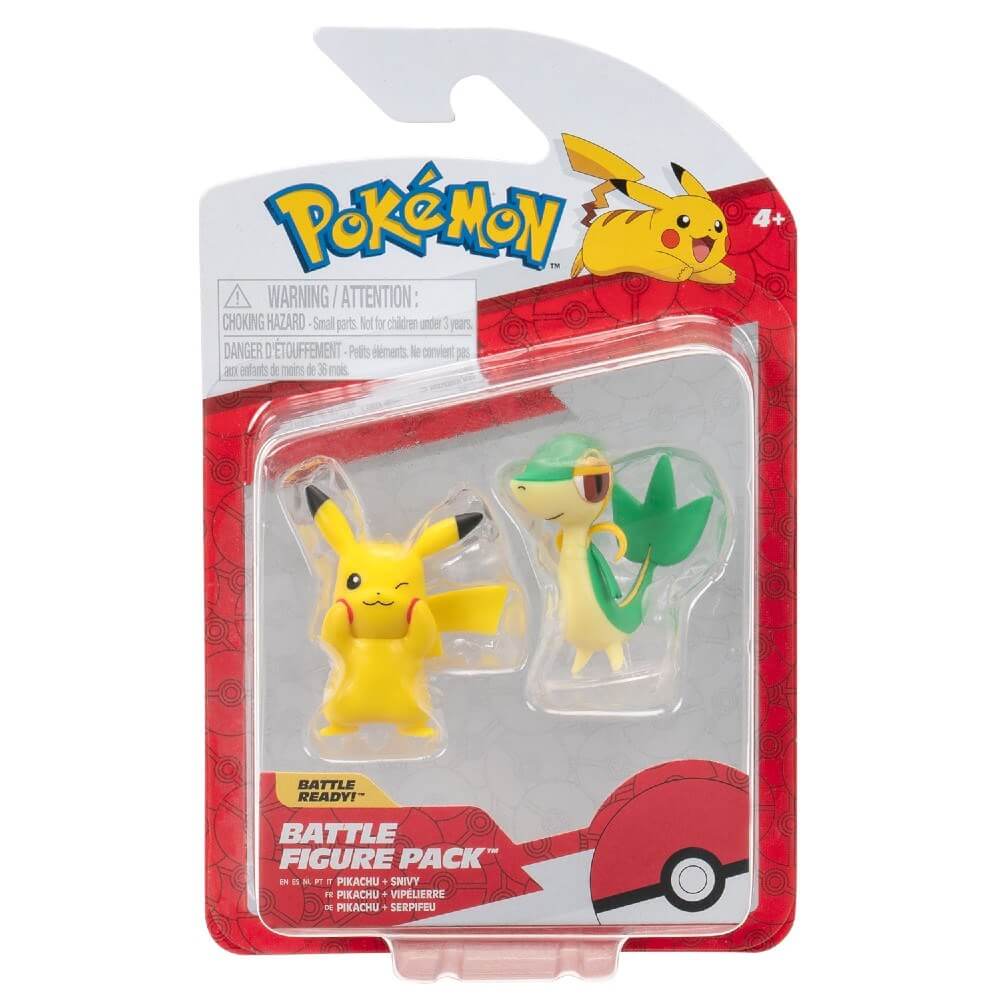 Pokemon Battle 2'li Figür Seti Pikachu & Snivy PKW4066 - Roket Oyuncak
