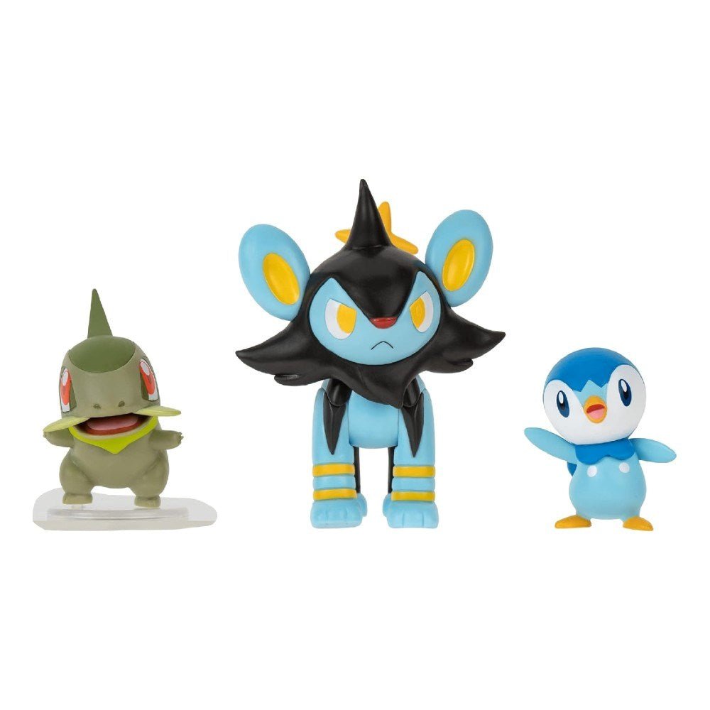 Pokemon Battle 3'lü Figür Axew & Luxio & Piplup PKW3043 - Roket Oyuncak