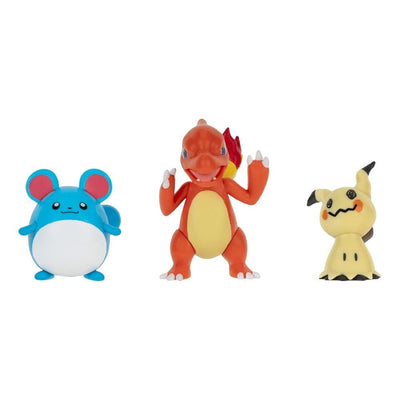 Pokemon Battle 3'lü Figür Mimikyu & Charmeleon & Marill PKW3046 - Roket Oyuncak