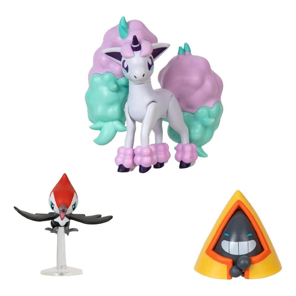 Pokemon Battle 3'lü Figür Pikipek & Galarian Ponyta & Snorunt PKW3053 - Roket Oyuncak