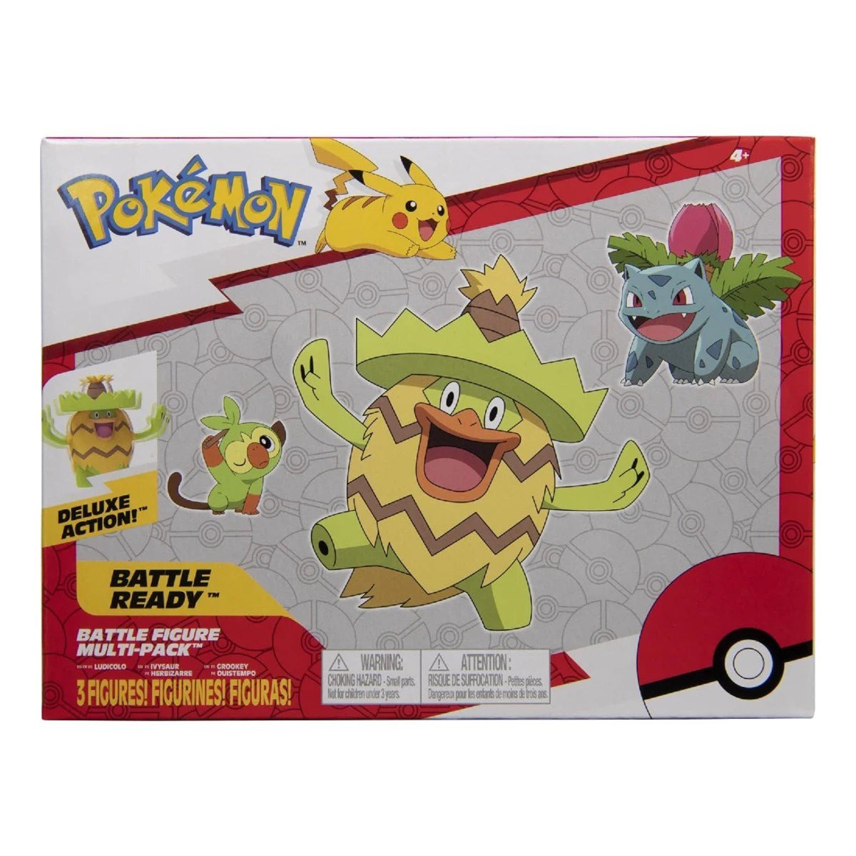 Pokemon Battle 3'lü Figür Seti Ludicolo, Ivysaur & Grookey - Roket Oyuncak