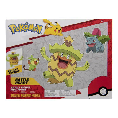 Pokemon Battle 3'lü Figür Seti Ludicolo, Ivysaur & Grookey - Roket Oyuncak