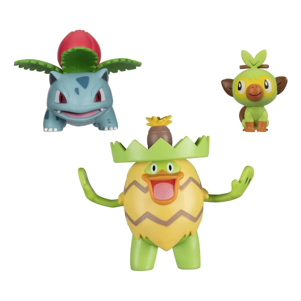 Pokemon Battle 3'lü Figür Seti Ludicolo, Ivysaur & Grookey - Roket Oyuncak