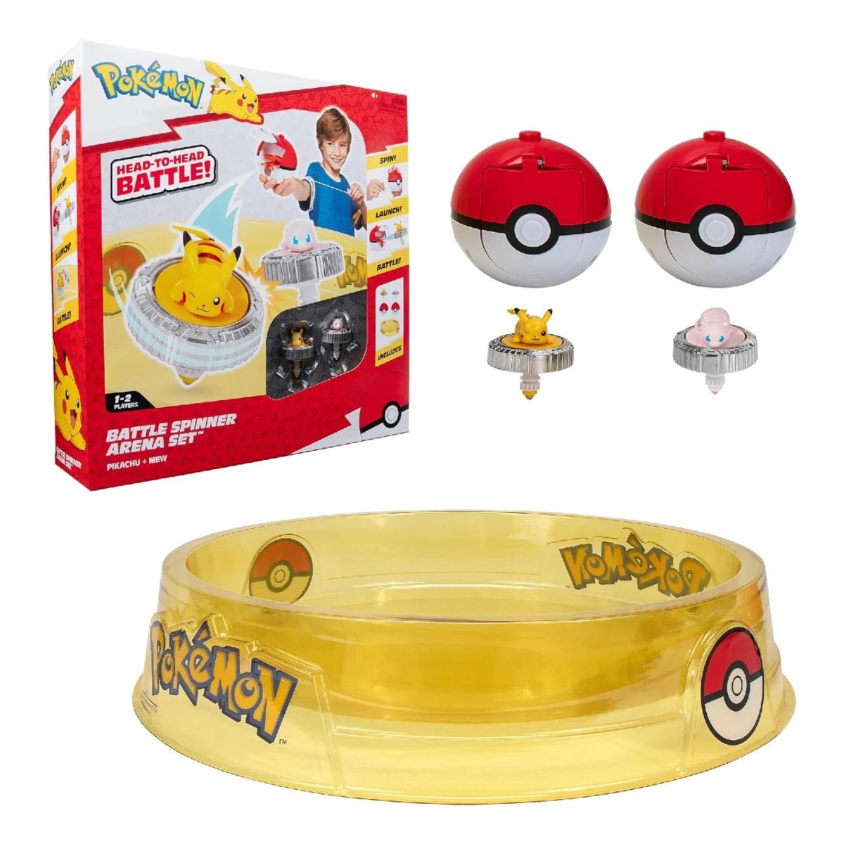 Pokemon Battle Spinner Arena Set Pikachu & Mew - Roket Oyuncak