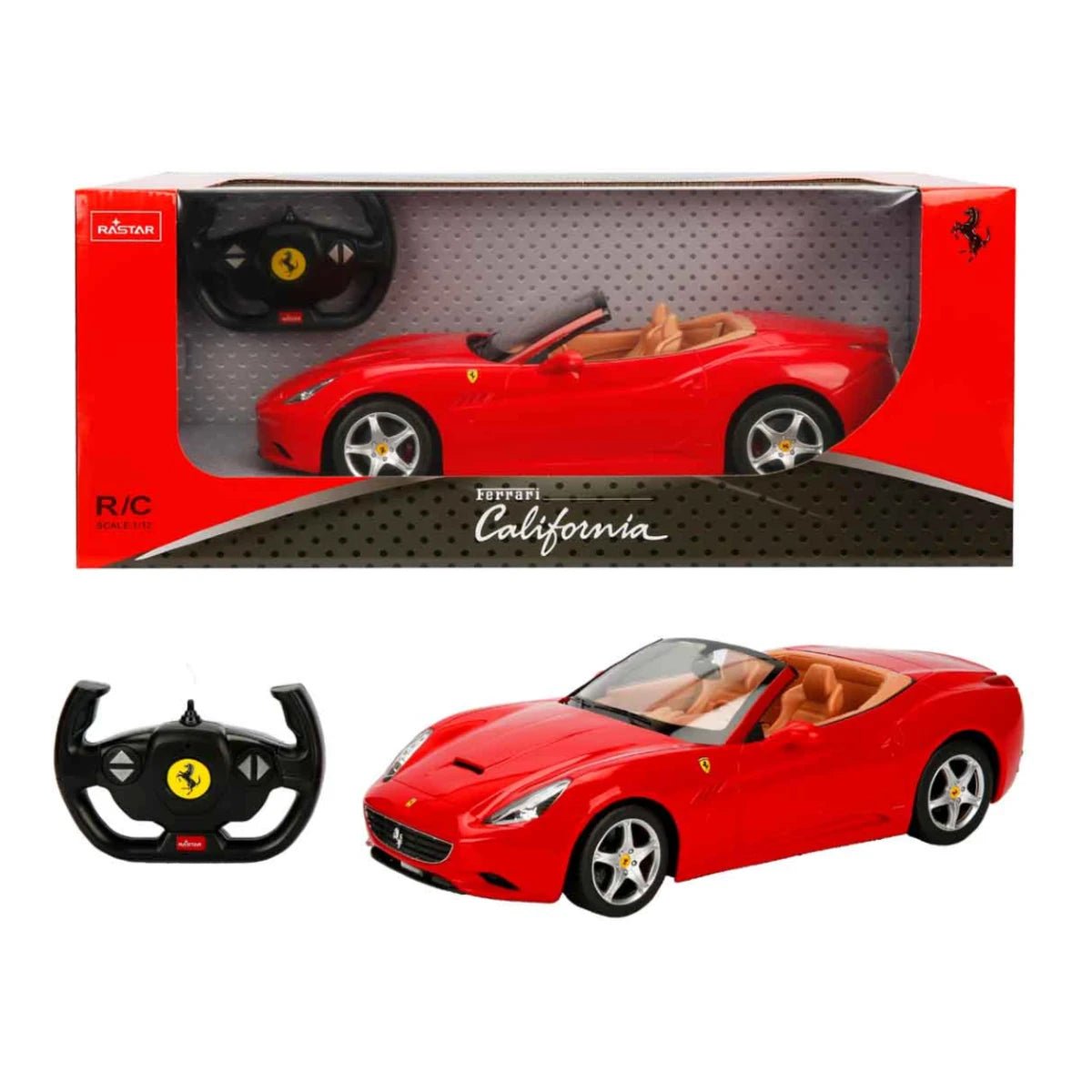 Rastar 1:12 Ferrari California Uzaktan Kumandalı Işıklı Araba 35 cm Süspansiyonlu - Roket Oyuncak
