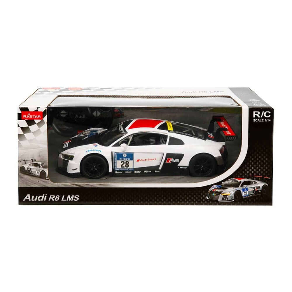 Rastar 1:14 Audi R8 LMS Uzaktan Kumandalı Araba Işıklı Beyaz - Roket Oyuncak