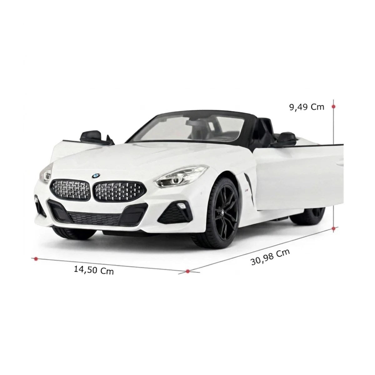 Rastar 1:14 BMW Z4 Roadster Işıklı Uzaktan Kumandalı Araba Beyaz 31 Cm - Roket Oyuncak