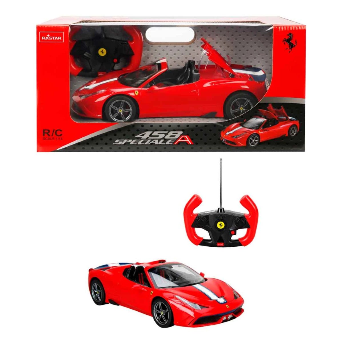 Rastar 1:14 Ferrari 458 Speciale Uzaktan Kumandalı Araba USB Şarjlı ve Işıklı - Roket Oyuncak