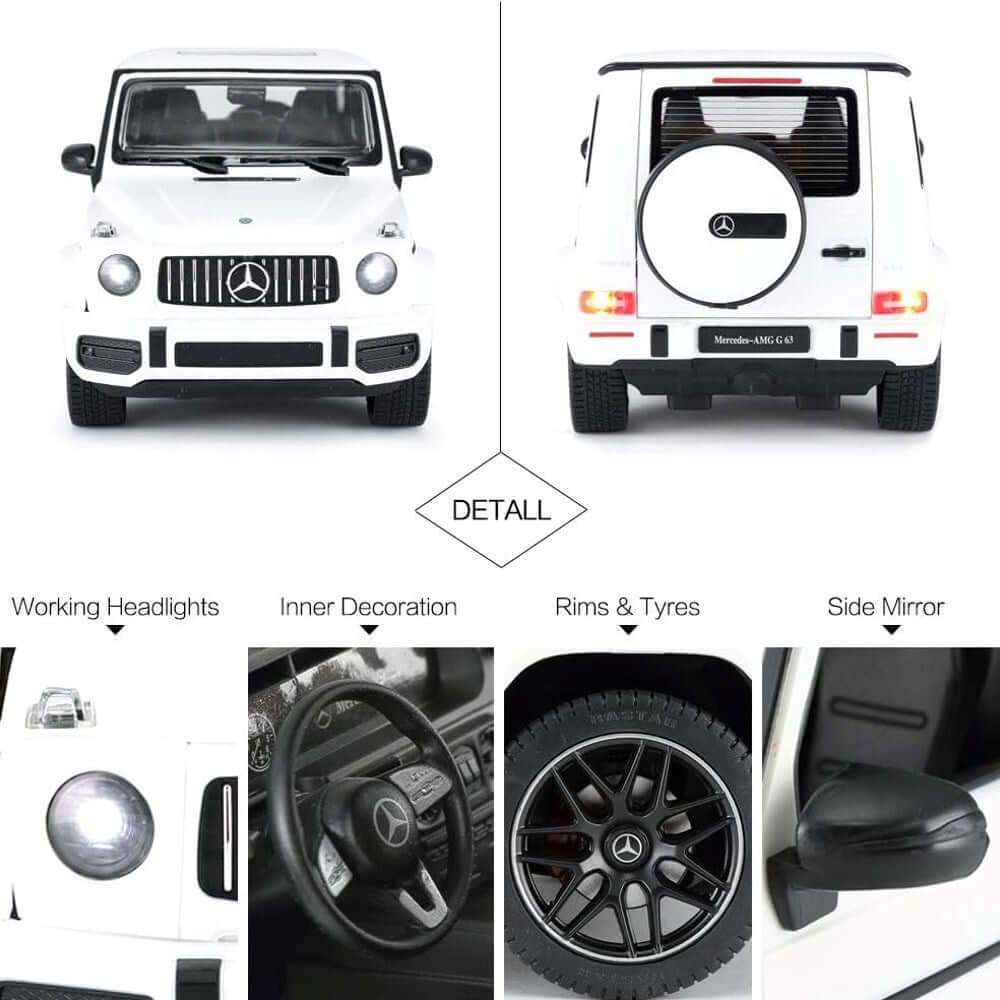 Rastar 1:14 Mercedes AMG G63 Işıklı Uzaktan Kumandalı Araba Beyaz - Roket Oyuncak