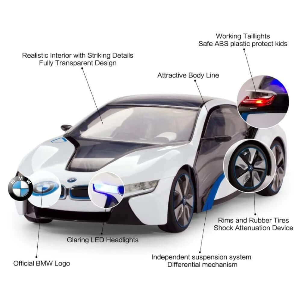 Rastar Bmw İ8 Işıklı Uzaktan Kumandalı Araba Beyaz - Roket Oyuncak