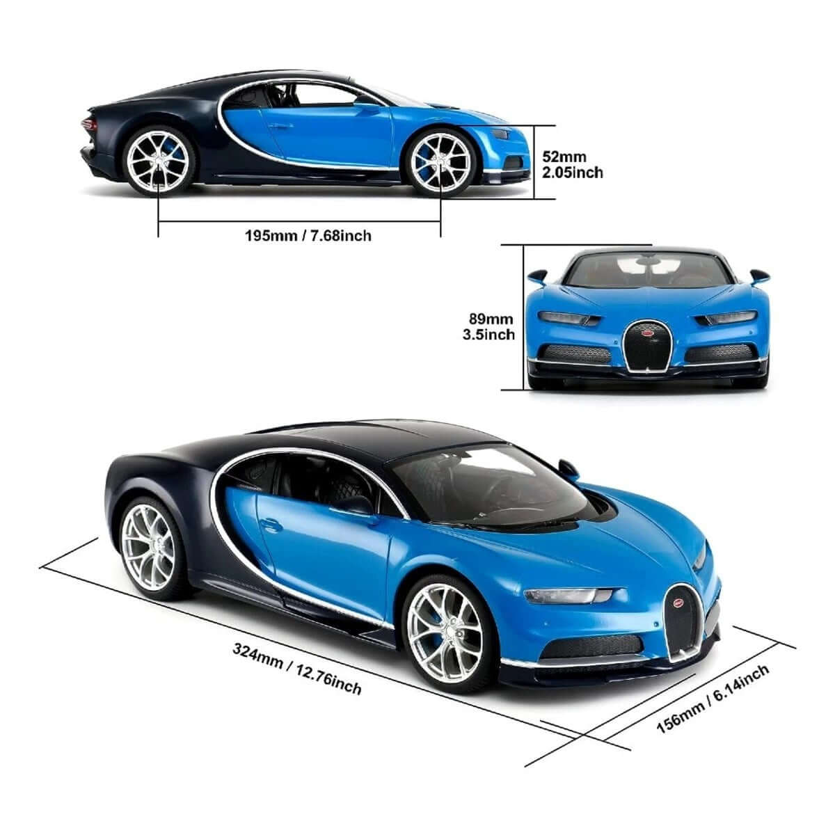 Rastar Bugatti Chiron Uzaktan Kumandalı Araba Mavi - Roket Oyuncak