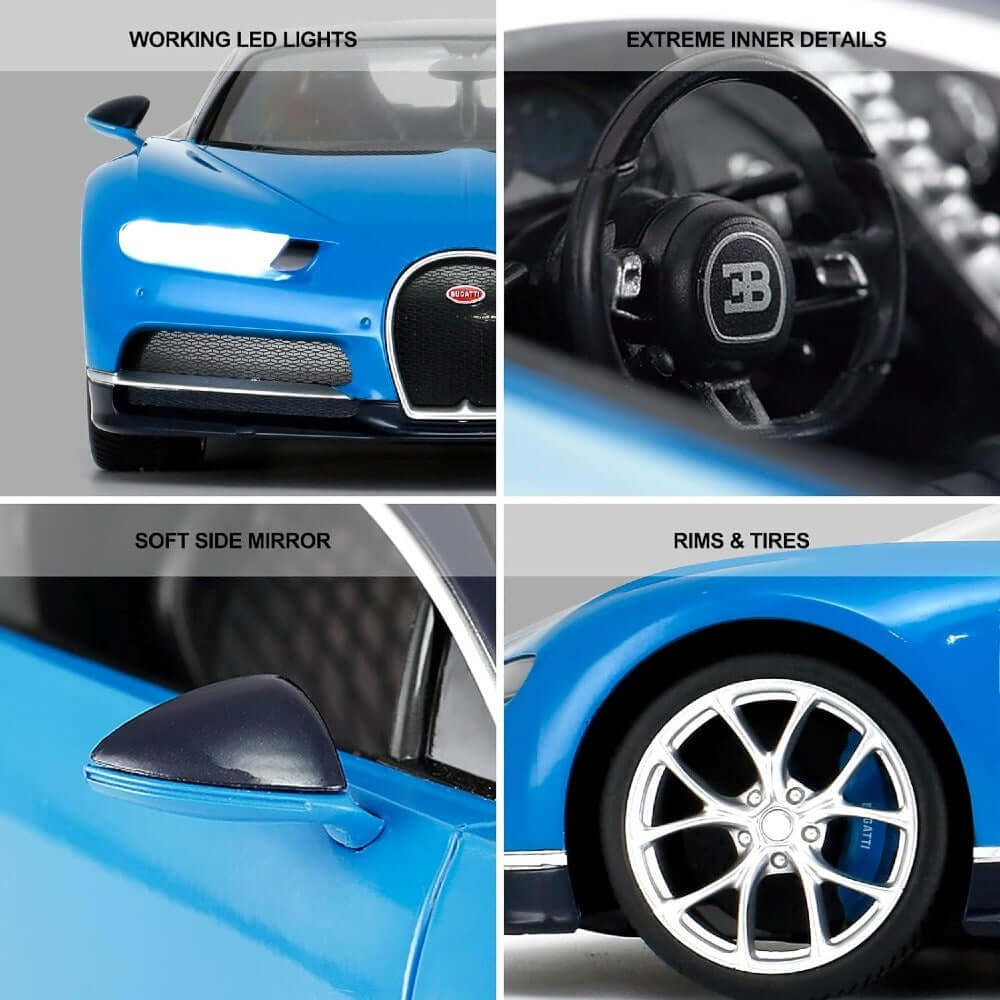 Rastar Bugatti Chiron Uzaktan Kumandalı Araba Mavi - Roket Oyuncak