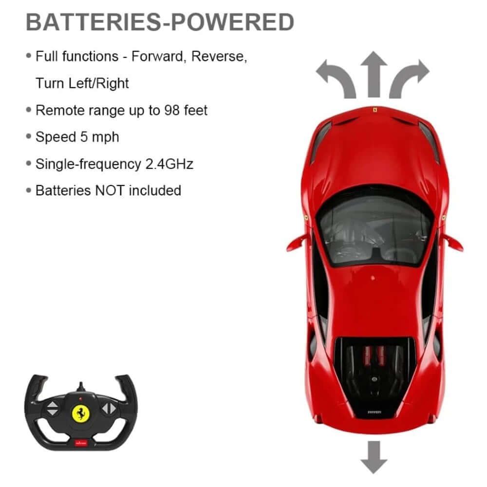Rastar Ferrari 488 GTB Işıklı Uzaktan Kumandalı Araba Kırmızı - Roket Oyuncak