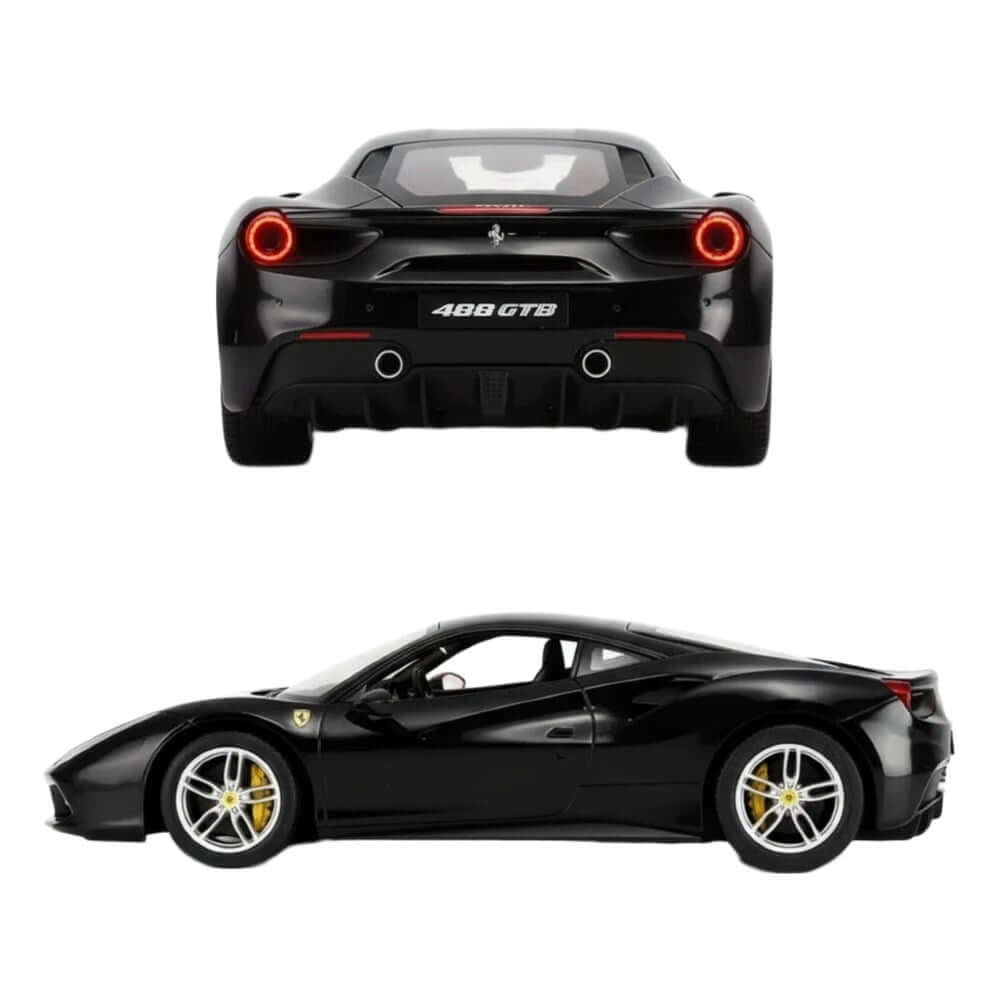 Rastar Ferrari 488 GTB Işıklı Uzaktan Kumandalı Araba Siyah - Roket Oyuncak