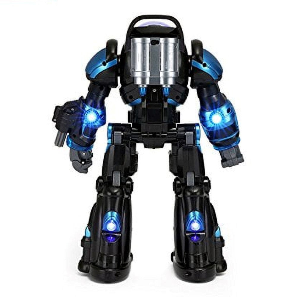 Rastar Uzaktan Kumandalı Robot Spaceman Siyah, mavi ışıklı uzaktan kumandalı robot, çocuklar için eğlenceli oyun arkadaşı.