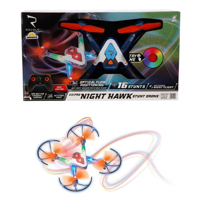 Revolt Işıklı USB Şarjlı Uzaktan Kumandalı Night Hawk Stunt Drone - Roket Oyuncak