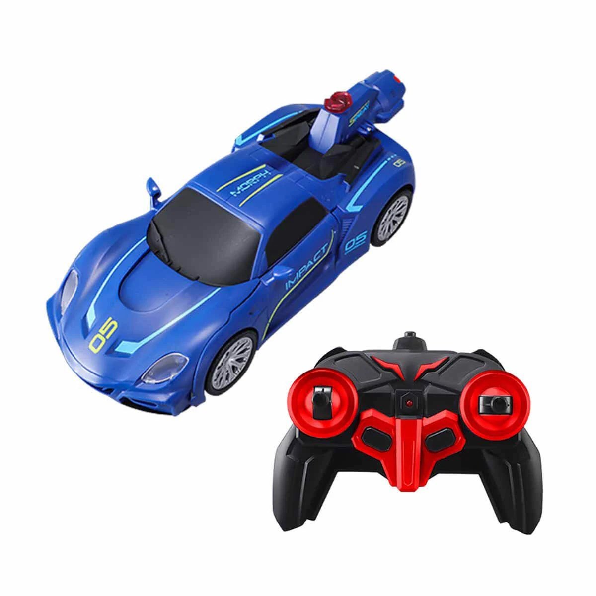 Revolt Transforming Robot Racer Uzaktan Kumandalı Sesli ve Işıklı Robotlar Mavi Robot - Roket Oyuncak