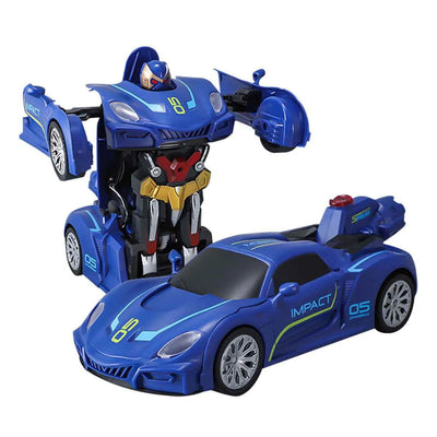 Revolt Transforming Robot Racer Uzaktan Kumandalı Sesli ve Işıklı Robotlar Mavi Robot - Roket Oyuncak