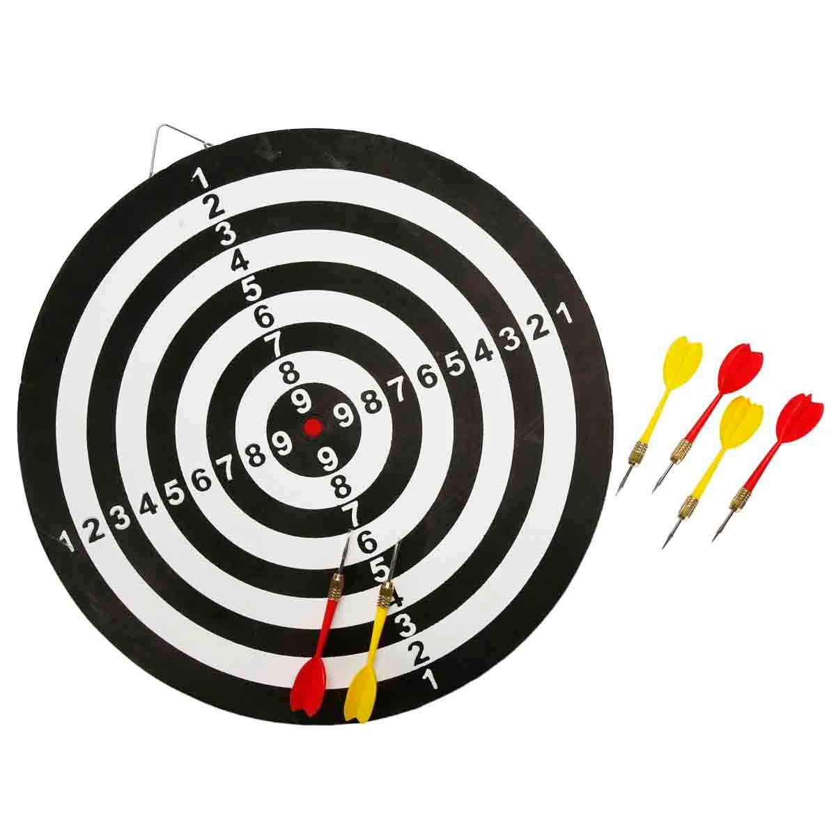Rising Sports Çift Taraflı Dart Seti 41,5 cm Hedef Tahtası ve 6 Adet Dart Oku ile Ev ve Ofis Tipi Profesyonel Oyun Seti - Roket Oyuncak
