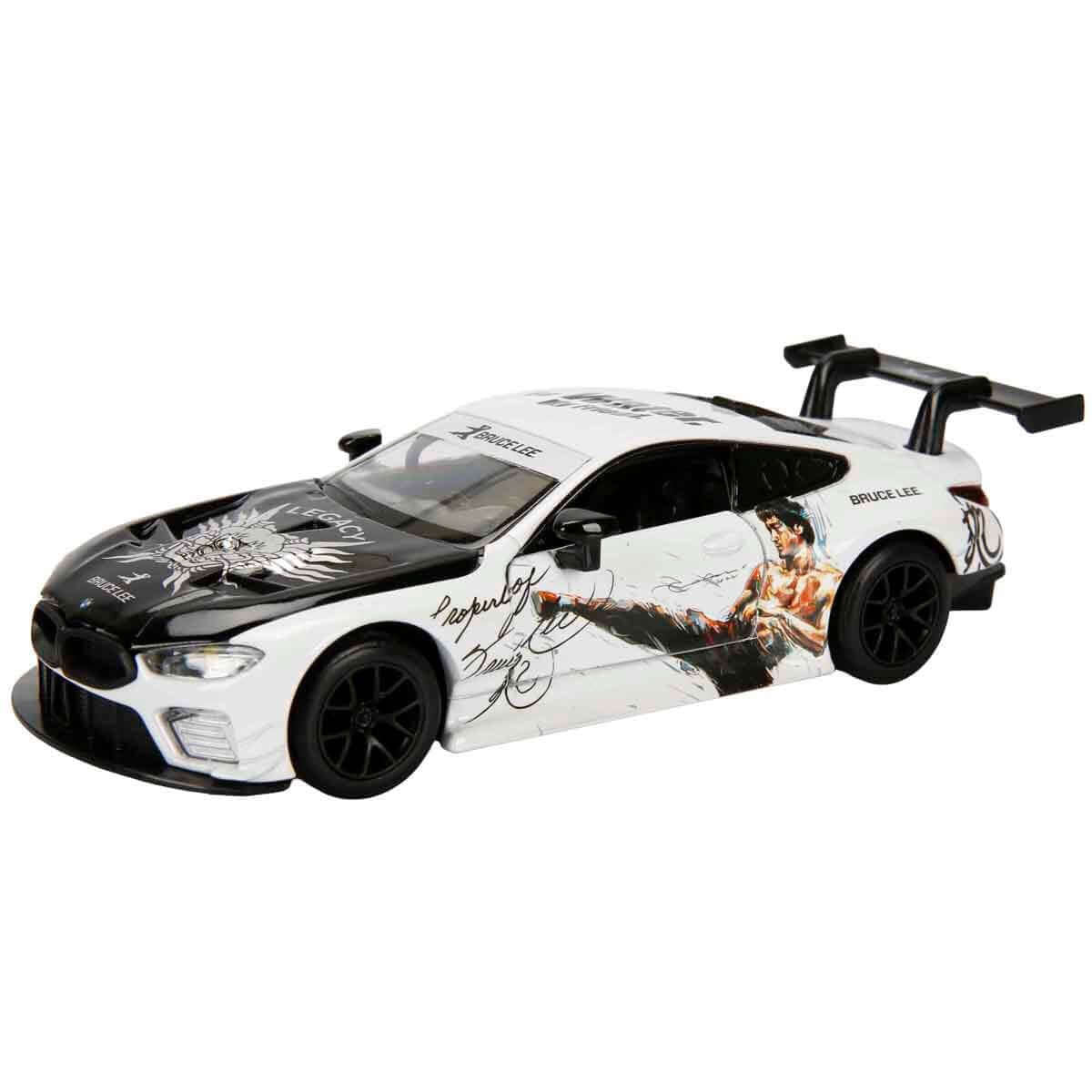 RMZ Hobby Sesli ve Işıklı Model Araba Bruce Lee Bmw M8 GTE Beyaz - Roket Oyuncak