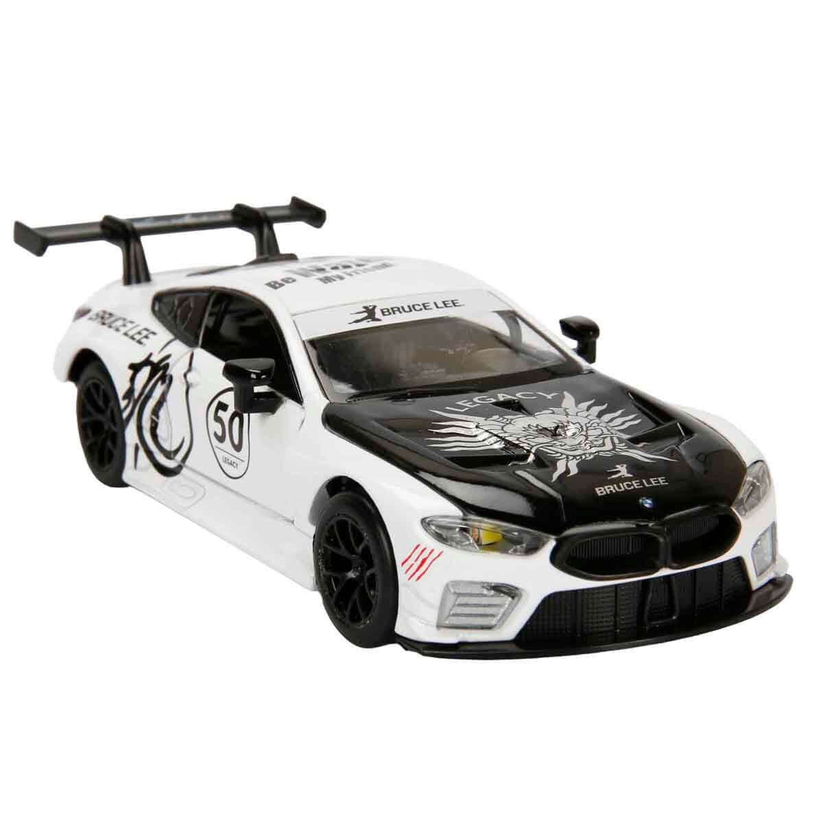 RMZ Hobby Sesli ve Işıklı Model Araba Bruce Lee Bmw M8 GTE Beyaz - Roket Oyuncak