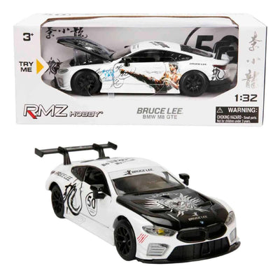 RMZ Hobby Sesli ve Işıklı Model Araba Bruce Lee Bmw M8 GTE Beyaz - Roket Oyuncak