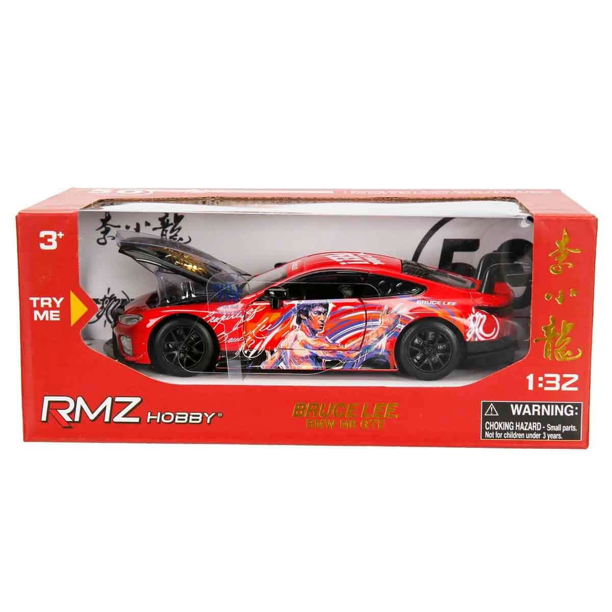 RMZ Hobby Sesli ve Işıklı Model Araba Bruce Lee Bmw M8 GTE Kırmızı - Roket Oyuncak