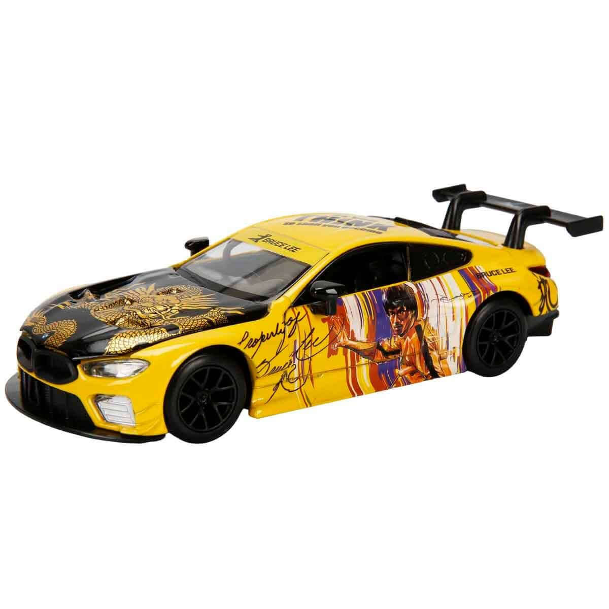 RMZ Hobby Sesli ve Işıklı Model Araba Bruce Lee Bmw M8 GTE Sarı - Roket Oyuncak