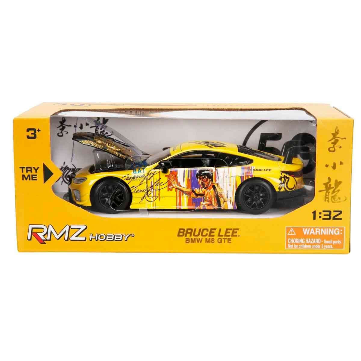 RMZ Hobby Sesli ve Işıklı Model Araba Bruce Lee Bmw M8 GTE Sarı - Roket Oyuncak
