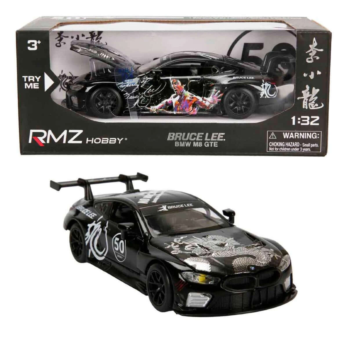 RMZ Hobby Sesli ve Işıklı Model Araba Bruce Lee Bmw M8 GTE Siyah - Roket Oyuncak