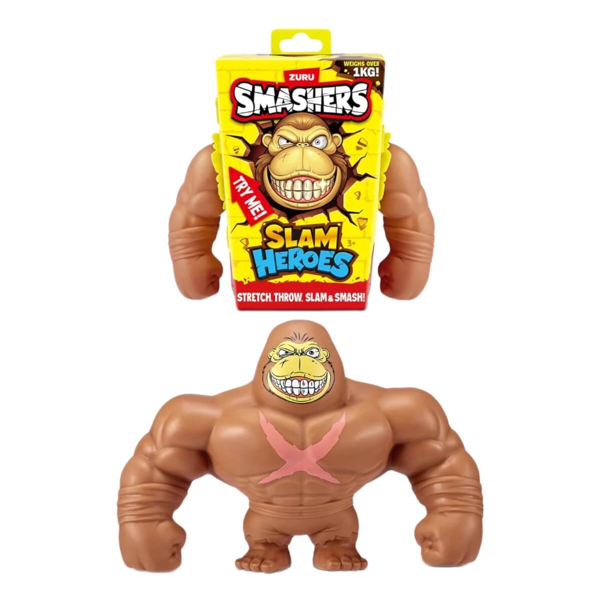 Smashers Slam Heroes Esneyen Figür Brown Gorilla - Roket Oyuncak