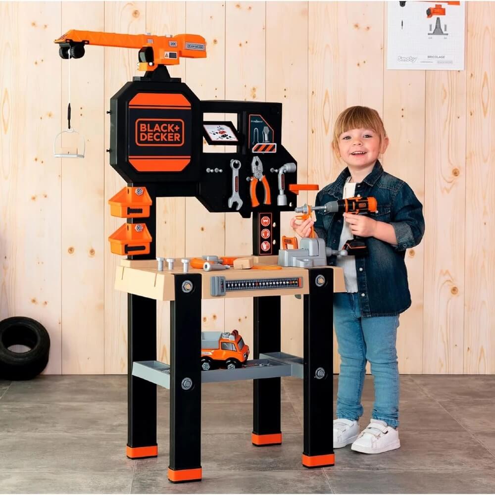 Smoby Black & Decker Vinçli Çalışma Tamir Tezgahı - Roket Oyuncak