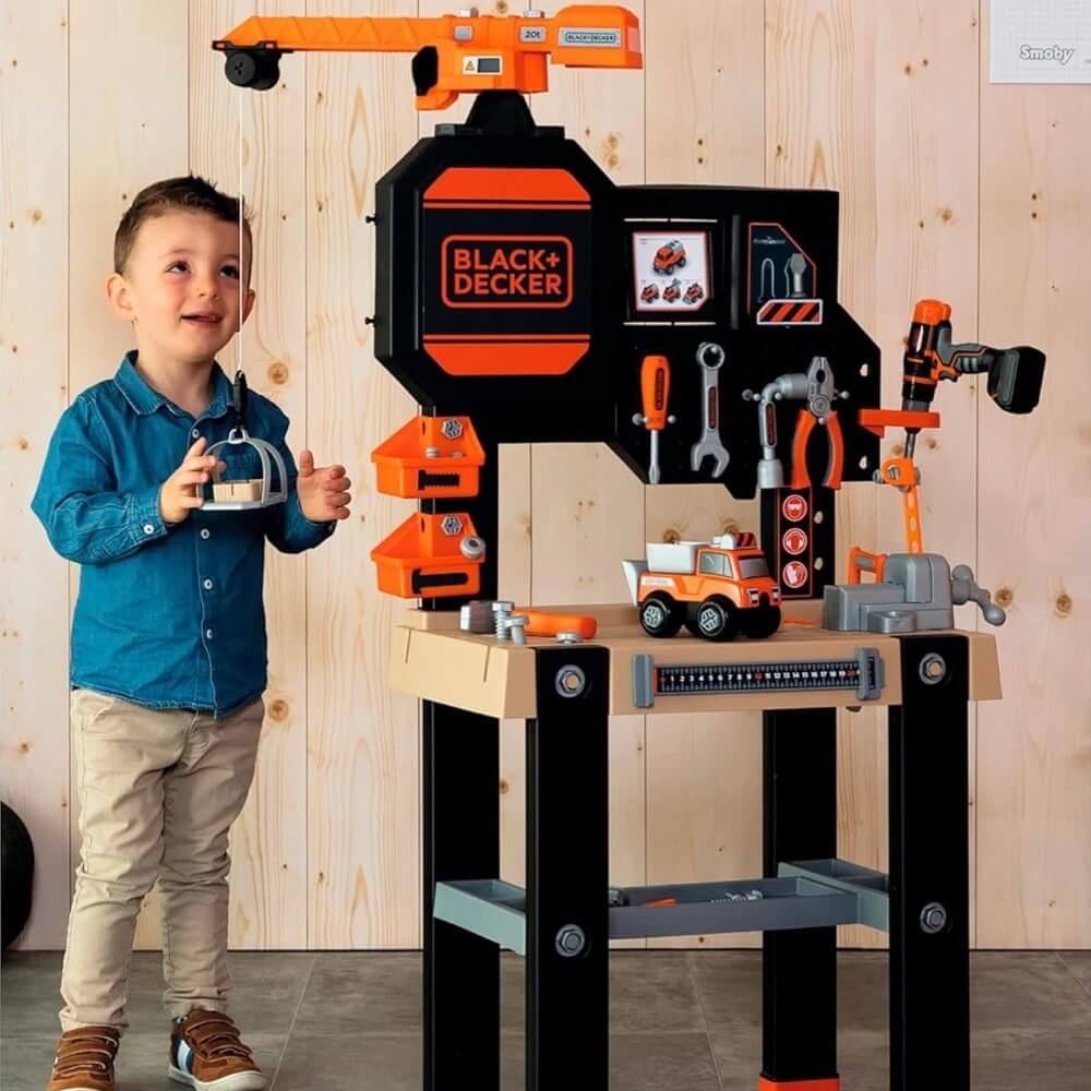 Smoby Black & Decker Vinçli Çalışma Tamir Tezgahı - Roket Oyuncak