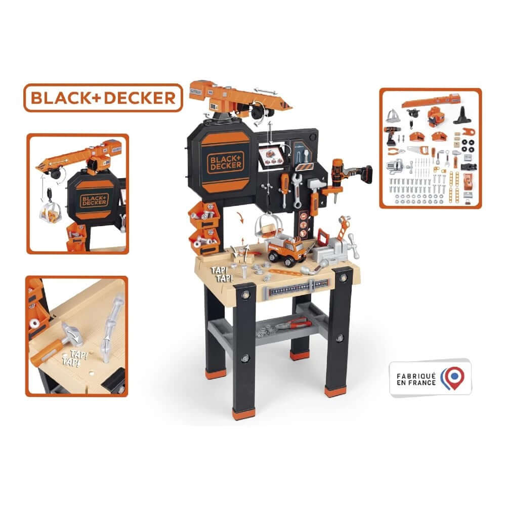 Smoby Black & Decker Vinçli Çalışma Tamir Tezgahı - Roket Oyuncak