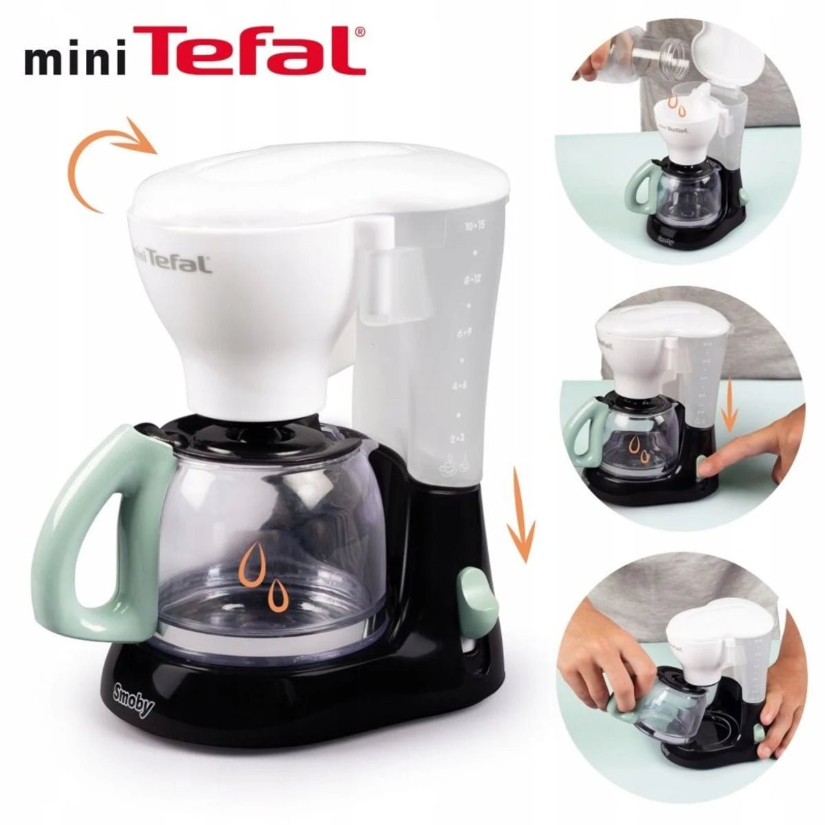 Smoby Tefal Kahve Makinesi Açılabilir Su Hazneli, Çıkarılabilir Kanatlı ve Pil Gerektirmeyen Lisanslı Oyuncak Kahve Makinesi - Roket Oyuncak